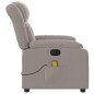 vidaXL Sillón de masaje reclinable de tela gris taupé vidaXL Sillón de masaje reclinable de tela gris taupé