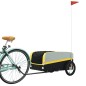 vidaXL Remolque para bicicleta hierro negro y amarillo 45 kg vidaXL Remolque para bicicleta hierro negro y amarillo 45 kg