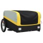 vidaXL Remolque para bicicleta hierro negro y amarillo 45 kg vidaXL Remolque para bicicleta hierro negro y amarillo 45 kg
