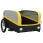 vidaXL Remolque para bicicleta hierro negro y amarillo 45 kg vidaXL Remolque para bicicleta hierro negro y amarillo 45 kg