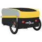 vidaXL Remolque para bicicleta hierro negro y amarillo 45 kg vidaXL Remolque para bicicleta hierro negro y amarillo 45 kg