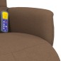 vidaXL Sillón reclinable de masaje con reposapiés tela marrón