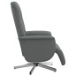 vidaXL Sillón reclinable de masaje con reposapiés tela gris oscuro vidaXL Sillón reclinable de masaje con reposapiés tela gris oscuro