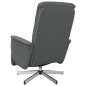 vidaXL Sillón reclinable de masaje con reposapiés tela gris oscuro vidaXL Sillón reclinable de masaje con reposapiés tela gris oscuro
