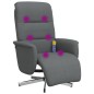 vidaXL Sillón reclinable de masaje con reposapiés tela gris oscuro vidaXL Sillón reclinable de masaje con reposapiés tela gris oscuro