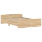 vidaXL Estructura de cama con cabecero piecero roble Sonoma 140x190 cm vidaXL Estructura de cama con cabecero piecero roble Sonoma 140x190 cm