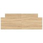 vidaXL Estructura de cama con cabecero piecero roble Sonoma 140x190 cm vidaXL Estructura de cama con cabecero piecero roble Sonoma 140x190 cm