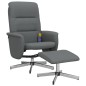 vidaXL Sillón reclinable de masaje con reposapiés tela gris oscuro vidaXL Sillón reclinable de masaje con reposapiés tela gris oscuro