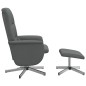vidaXL Sillón reclinable de masaje con reposapiés tela gris oscuro vidaXL Sillón reclinable de masaje con reposapiés tela gris oscuro