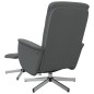 vidaXL Sillón reclinable de masaje con reposapiés tela gris oscuro vidaXL Sillón reclinable de masaje con reposapiés tela gris oscuro