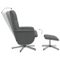 vidaXL Sillón reclinable de masaje con reposapiés tela gris oscuro vidaXL Sillón reclinable de masaje con reposapiés tela gris oscuro