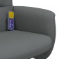 vidaXL Sillón reclinable de masaje con reposapiés tela gris oscuro vidaXL Sillón reclinable de masaje con reposapiés tela gris oscuro