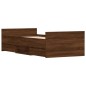 vidaXL Estructura de cama con cabecero piecero roble marrón 100x200 cm vidaXL Estructura de cama con cabecero piecero roble marrón 100x200 cm