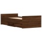 vidaXL Estructura de cama con cabecero piecero roble marrón 100x200 cm vidaXL Estructura de cama con cabecero piecero roble marrón 100x200 cm