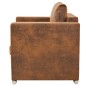 vidaXL Sillón de piel de ante artificial marrón vidaXL Sillón de piel de ante artificial marrón