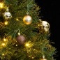 vidaXL Árbol de Navidad artificial con bisagras 150 LED y bolas 150 cm vidaXL Árbol de Navidad artificial con bisagras 150 LED y bolas 150 cm