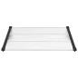vidaXL Marquesina puerta policarbonato negro y transparente 122x90 cm vidaXL Marquesina puerta policarbonato negro y transparente 122x90 cm