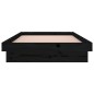 vidaXL Estructura de cama con LED madera maciza negra 100x200 cm vidaXL Estructura de cama con LED madera maciza negra 100x200 cm