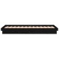 vidaXL Estructura de cama con LED madera maciza negra 100x200 cm vidaXL Estructura de cama con LED madera maciza negra 100x200 cm