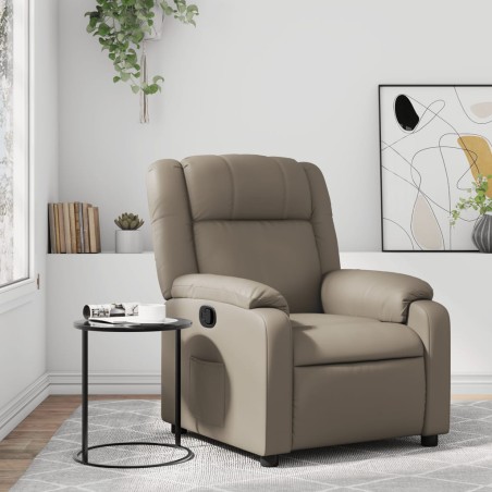 vidaXL Sillón reclinable de cuero sintético color capuchino