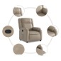 vidaXL Sillón reclinable de cuero sintético color capuchino vidaXL Sillón reclinable de cuero sintético color capuchino