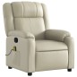 vidaXL Sillón reclinable de cuero sintético crema vidaXL Sillón reclinable de cuero sintético crema