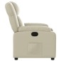 vidaXL Sillón reclinable de cuero sintético crema vidaXL Sillón reclinable de cuero sintético crema