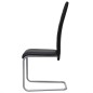 vidaXL Sillas de comedor voladizas 4 unidades cuero sintético negro vidaXL Sillas de comedor voladizas 4 unidades cuero sintético negro