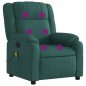 vidaXL Sillón de masaje reclinable de tela verde oscuro vidaXL Sillón de masaje reclinable de tela verde oscuro