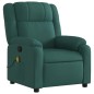 vidaXL Sillón de masaje reclinable de tela verde oscuro vidaXL Sillón de masaje reclinable de tela verde oscuro