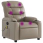 vidaXL Sillón de masaje reclinable cuero sintético color capuchino vidaXL Sillón de masaje reclinable cuero sintético color capuchino