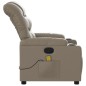 vidaXL Sillón de masaje reclinable cuero sintético color capuchino vidaXL Sillón de masaje reclinable cuero sintético color capuchino