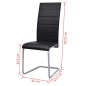 vidaXL Sillas de comedor voladizas 4 unidades cuero sintético negro vidaXL Sillas de comedor voladizas 4 unidades cuero sintético negro