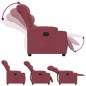 vidaXL Sillón reclinable de tela rojo tinto vidaXL Sillón reclinable de tela rojo tinto