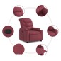 vidaXL Sillón reclinable de tela rojo tinto vidaXL Sillón reclinable de tela rojo tinto
