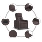 vidaXL Sillón reclinable de tela marrón oscuro vidaXL Sillón reclinable de tela marrón oscuro
