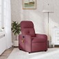 vidaXL Sillón de masaje reclinable de tela color vino tinto vidaXL Sillón de masaje reclinable de tela color vino tinto