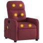 vidaXL Sillón de masaje reclinable de tela color vino tinto vidaXL Sillón de masaje reclinable de tela color vino tinto