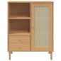 vidaXL Aparador alto SENJA aspecto de ratán madera marrón 90x40x112 cm vidaXL Aparador alto SENJA aspecto de ratán madera marrón 90x40x112 cm