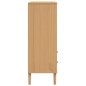 vidaXL Aparador alto SENJA aspecto de ratán madera marrón 90x40x112 cm vidaXL Aparador alto SENJA aspecto de ratán madera marrón 90x40x112 cm