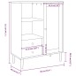 vidaXL Aparador alto SENJA aspecto de ratán madera negro 90x40x112 cm