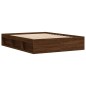 vidaXL Estructura de cama roble marrón 140x190 cm