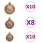 vidaXL Árbol de Navidad artificial con bisagras 300 LED y bolas 180 cm vidaXL Árbol de Navidad artificial con bisagras 300 LED y bolas 180 cm