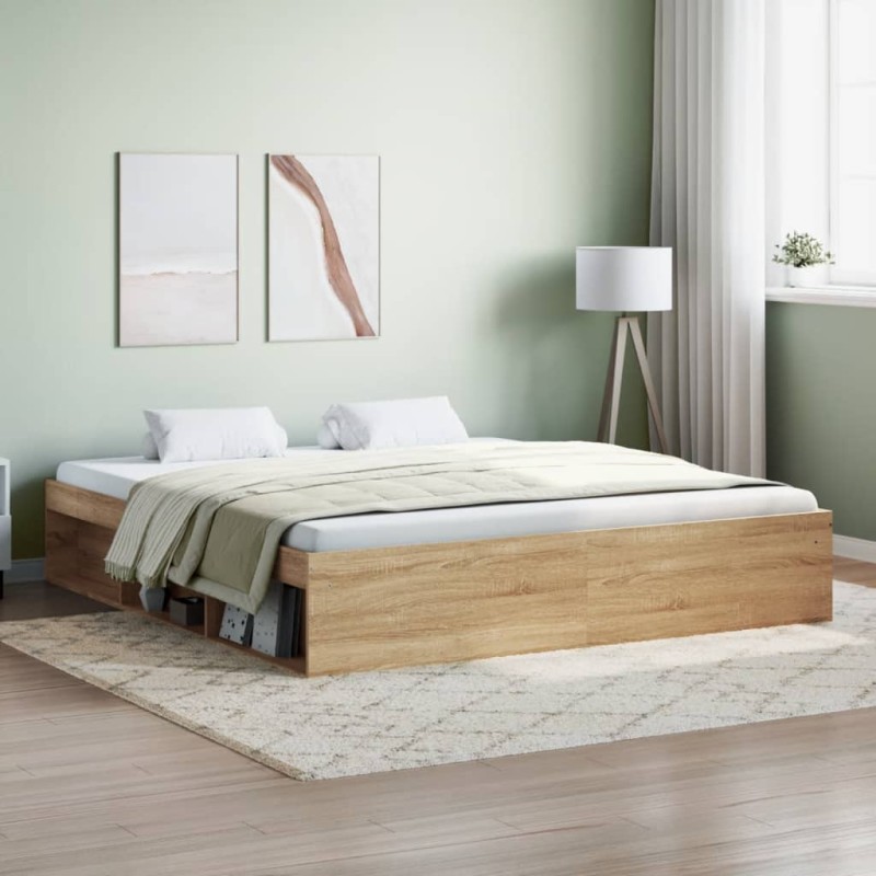 vidaXL Estructura de cama roble Sonoma 180x200 cm vidaXL Estructura de cama roble Sonoma 180x200 cm