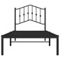 vidaXL Estructura de cama con cabecero metal negro 90x190 cm vidaXL Estructura de cama con cabecero metal negro 90x190 cm