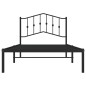 vidaXL Estructura de cama con cabecero metal negro 100x190 cm vidaXL Estructura de cama con cabecero metal negro 100x190 cm