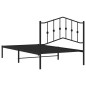 vidaXL Estructura de cama con cabecero metal negro 100x190 cm vidaXL Estructura de cama con cabecero metal negro 100x190 cm