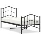 vidaXL Estructura de cama con cabecero y estribo metal negro 75x190 cm vidaXL Estructura de cama con cabecero y estribo metal negro 75x190 cm