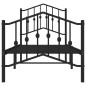 vidaXL Estructura de cama con cabecero y estribo metal negro 75x190 cm vidaXL Estructura de cama con cabecero y estribo metal negro 75x190 cm