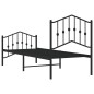vidaXL Estructura de cama con cabecero y estribo metal negro 75x190 cm vidaXL Estructura de cama con cabecero y estribo metal negro 75x190 cm